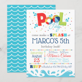 Cumpleaños de verano de la invitación a la fiesta