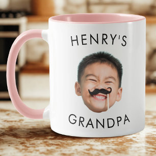 Cumpleaños del abuelo, cara de bebé, taza para el 
