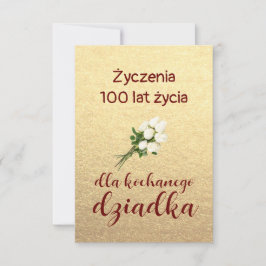 cumpleaños del abuelo polaco kartka urodziny 100 l