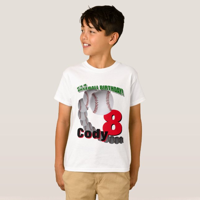 Cumpleaños del béisbol - CAMISETA de encargo (Anverso completo)