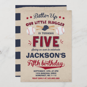 Cumpleaños del béisbol de la invitación del