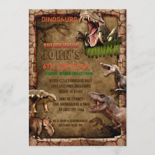 Invitaciones Monstruo Dino Del Dinosaurio | Zazzle.es