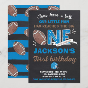 Cumpleaños del fútbol de la invitación del
