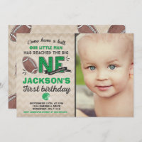 Cumpleaños del fútbol de la invitación del