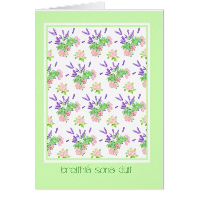 Cumpleaños del gaélico irlandés de bonito (Frente)