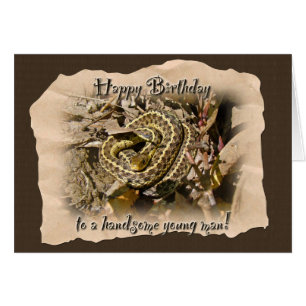 Cumpleaños del hombre joven - serpiente de liga