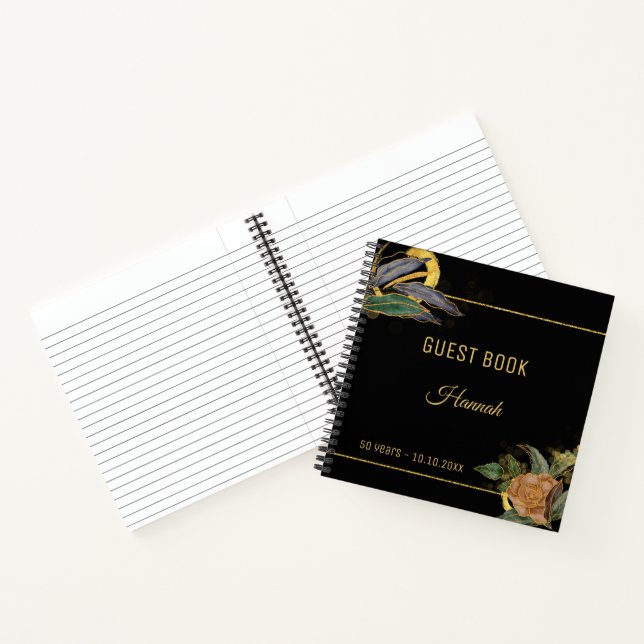Cumpleaños del Libro de Invitados de Oro Negro (Interior)
