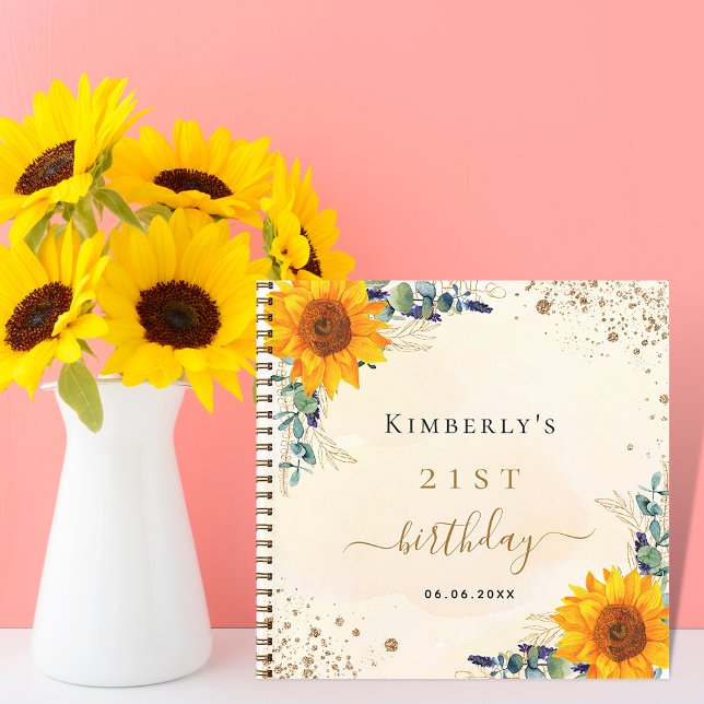 Cumpleaños del libro de invitados girasoles eucaly (Subido por el creador)