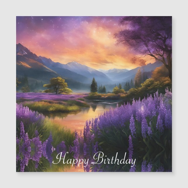 Cumpleaños del Morple Mountain Valley Sunrise (Anverso)
