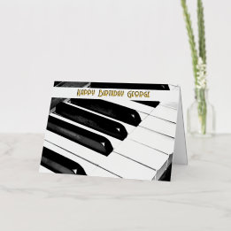 Cumpleaños del músico Piano Keys personalizado