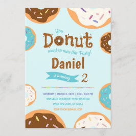 Cumpleaños del niño - Fiesta de Donut - Invitación