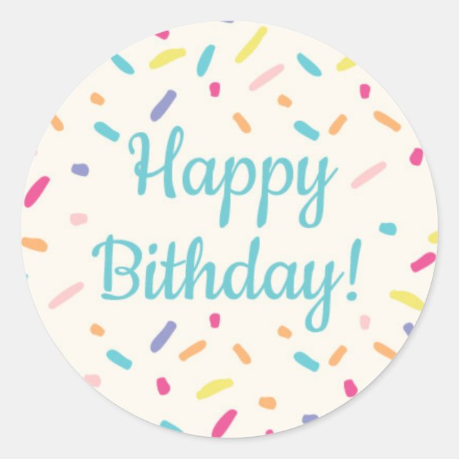 Cumpleaños del niño - Fiesta de Donut - Pegatina 3 (Anverso)