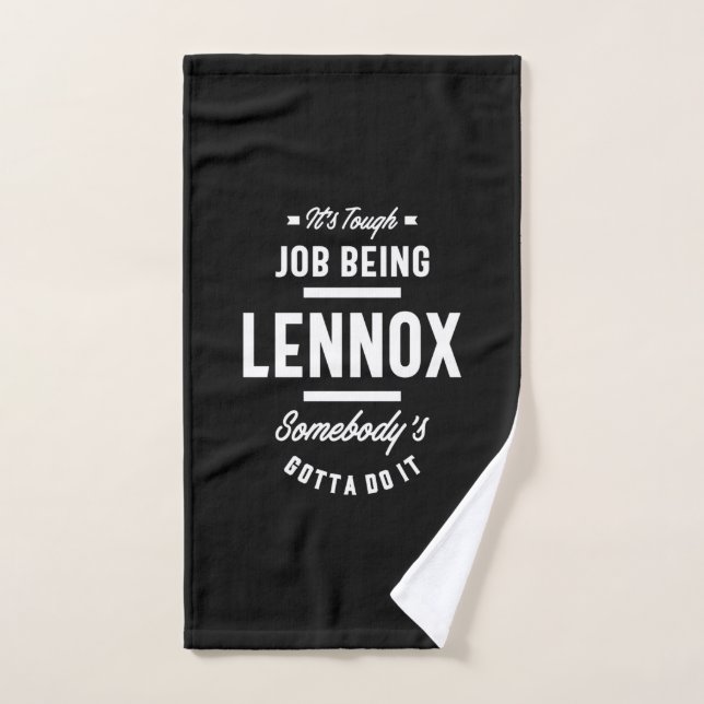 Cumpleaños del nombre personalizado de Lennox (Toalla de mano)
