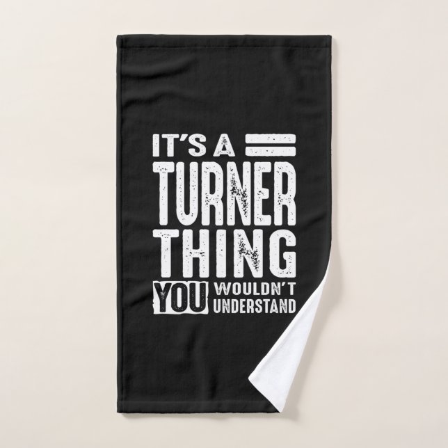 Cumpleaños del nombre personalizado de Turner (Toalla de mano)