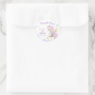 Cumpleaños del Pegatina Redondo clásico.