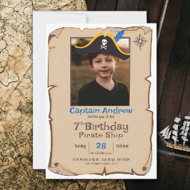 Cumpleaños del Pirata | Invitación de cumpleaños d