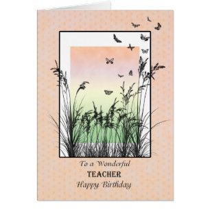 Cumpleaños del profesor, con mariposas