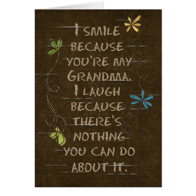 Cumpleaños del purpurina floral de la abuela en ma (Frente)