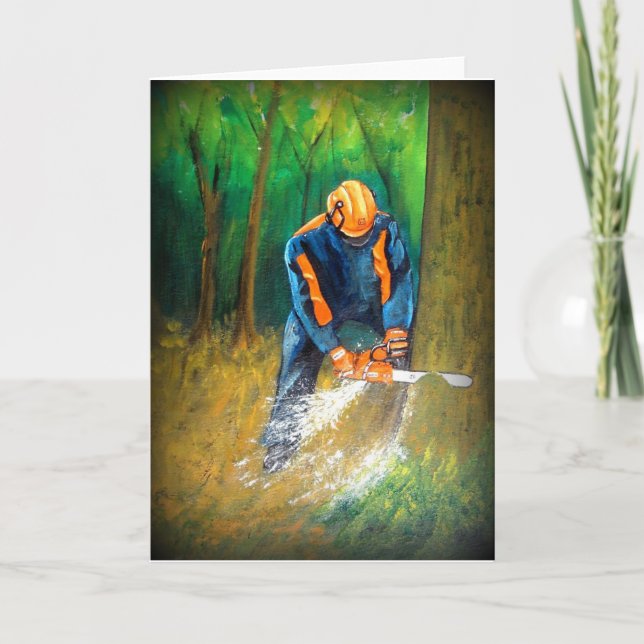 Cumpleaños del regalo de Navidad del arborista del (Anverso)