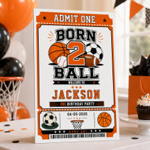 Cumpleaños deportista 'Nacido para la pelota' niño