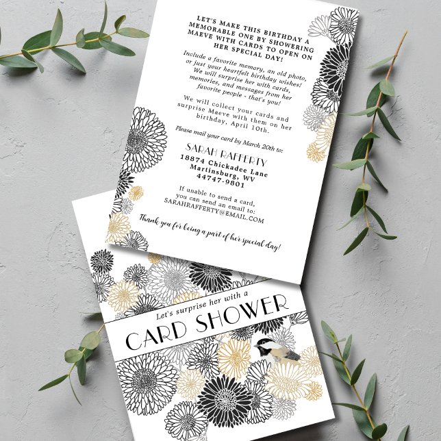 Cumpleaños Destacado Tarjeta Negra y Dorada de Fie (Subido por el creador)