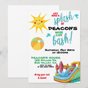 CUMPLEAÑOS, DIAPOSITIVO DE AGUA, CASA DE BOUNCE, N