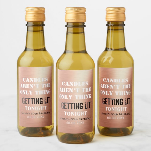 Cumpleaños divertido diciendo oro Rosa cualquier e (Botellas)