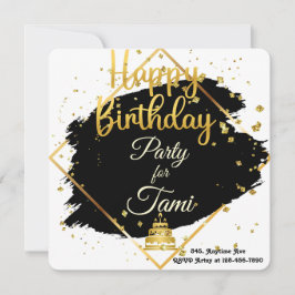 Cumpleaños dorado y negro
