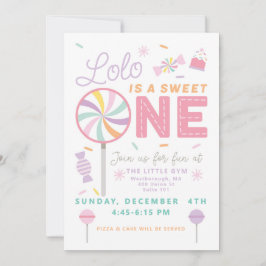 Cumpleaños dulce primer año Invitación personaliza