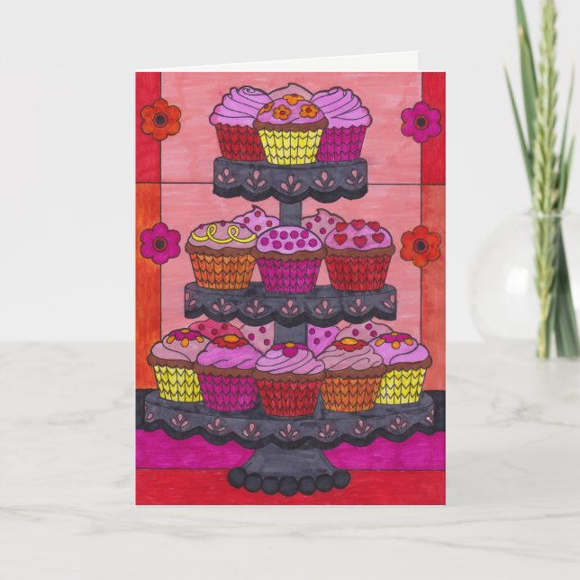 Cumpleaños dulce y feliz de la tarjeta - (Anverso)