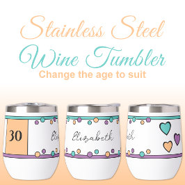 Cumpleaños emblemático 30 nombre naranja verde