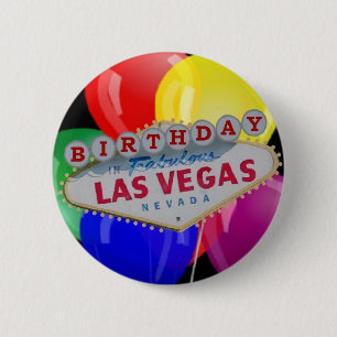 Cumpleaños EN Fabuloso Botón Las Vegas - Globos