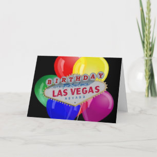 Cumpleaños en la fabulosa tarjeta de Las Vegas con