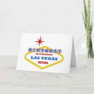 Cumpleaños En La Fabulosa Tarjeta Las Vegas