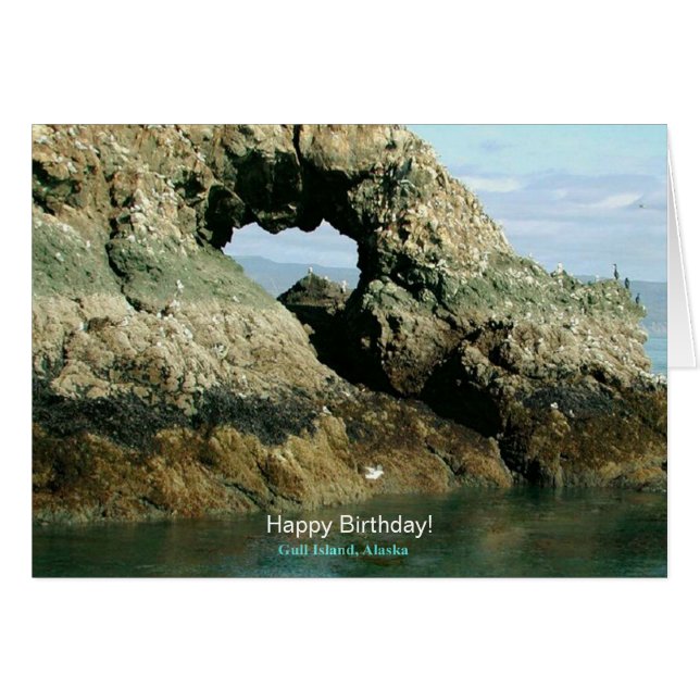 Cumpleaños en la Isla Gull Alaska (Anverso (Horizontal))