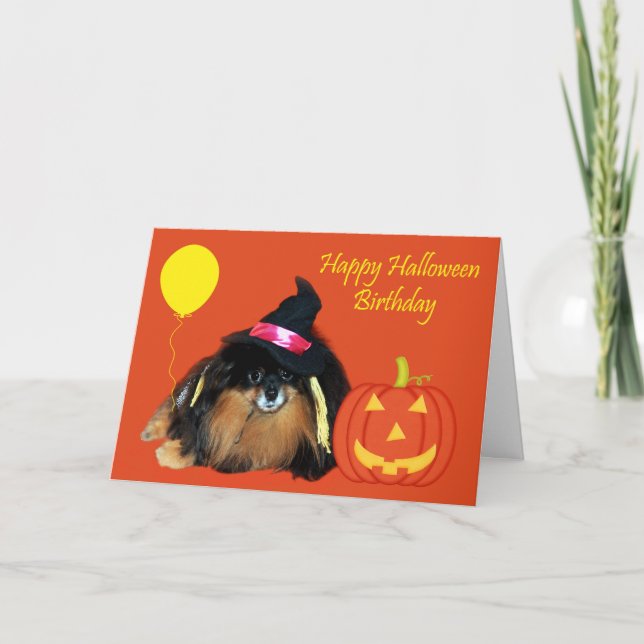 Cumpleaños En La Tarjeta De Saludo De Halloween (Anverso)