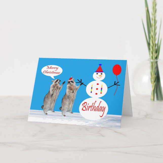 Cumpleaños En La Tarjeta De Saludo De Los Navidade (Anverso)