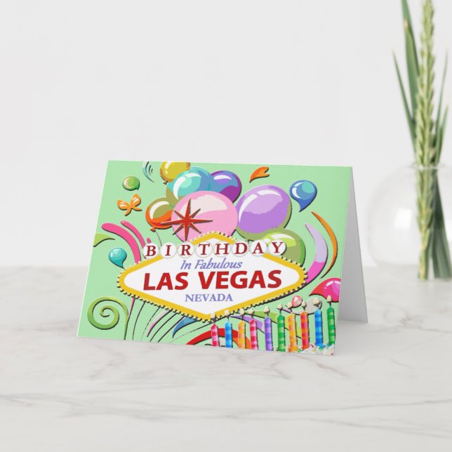 CUMPLEAÑOS EN LA TARJETA FABULOUS LAS VEGAS (Anverso)