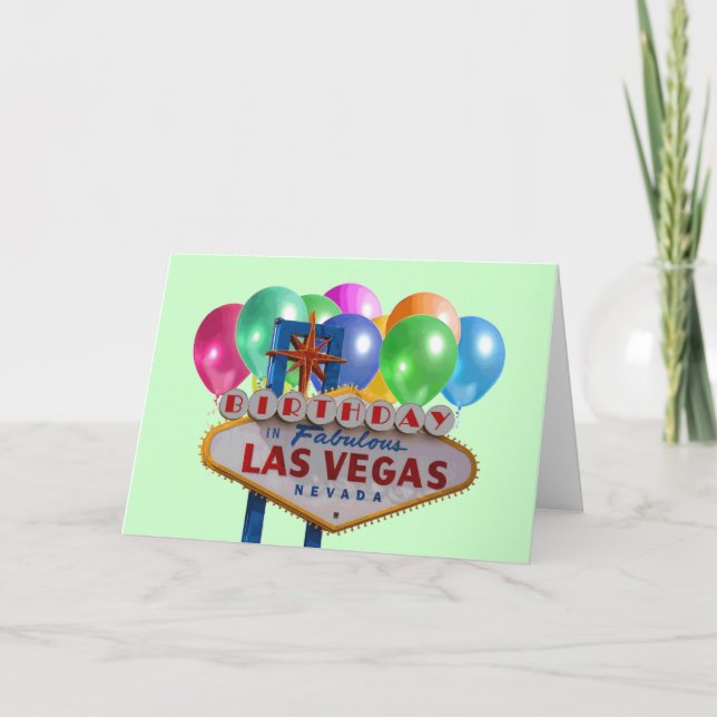 CUMPLEAÑOS EN LA TARJETA FABULOUS LAS VEGAS (Anverso)