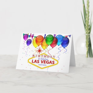 Cumpleaños en tarjeta de Las Vegas