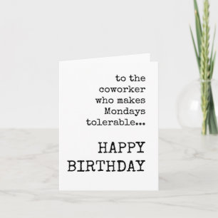 Cumpleaños feliz, Bestie de trabajo, Tarjeta de cu