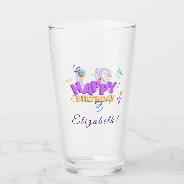 Cumpleaños feliz con nombre y edad (Anverso)