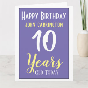 Cumpleaños feliz con tarjeta de nombre y edad de 1