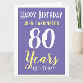 Cumpleaños feliz con tarjeta de nombre y edad de 8