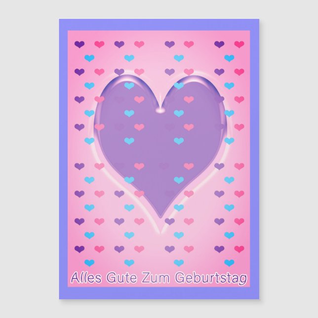 Cumpleaños feliz con tarjeta magnética alemana (Anverso)