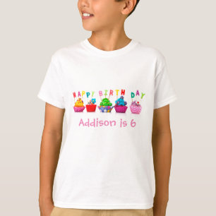 Cumpleaños Feliz Cupcakes - Camiseta para niños