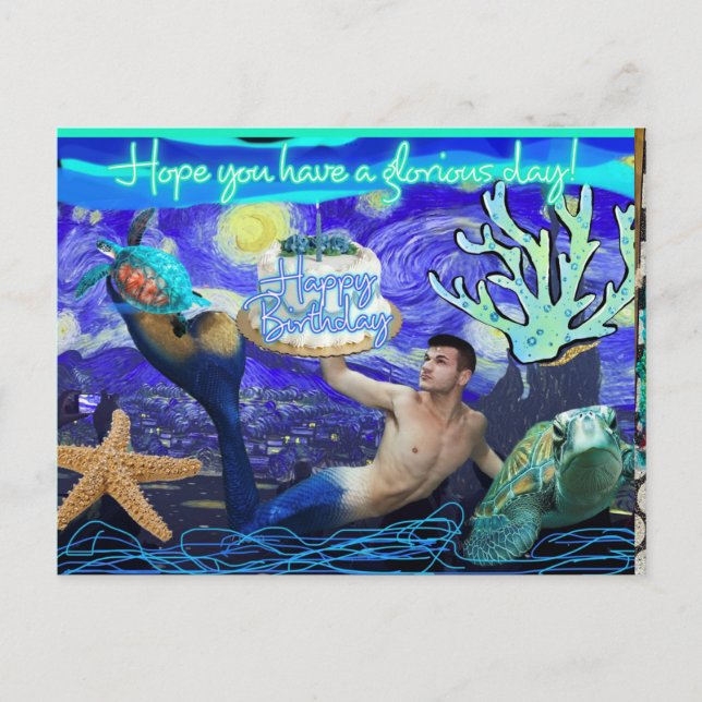 cumpleaños feliz de la postal (Anverso)