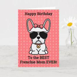Cumpleaños feliz de la tarjeta de Bulldog francesa