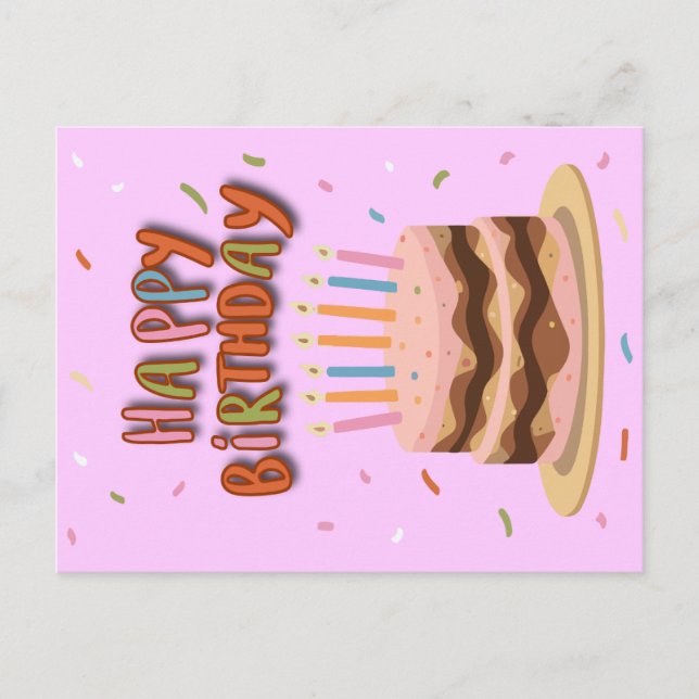 Cumpleaños feliz de postales (Anverso)