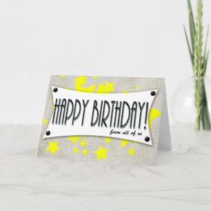 cumpleaños feliz de todos nosotros tarjeta genéric